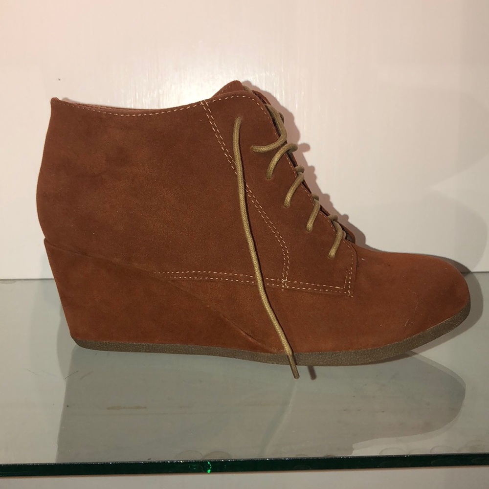 Tan booties